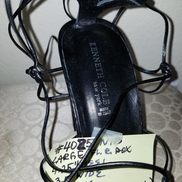 #4025 NIB Kenneth Cole Black Leather Gladiator 7.5 - Picture 8 of 16